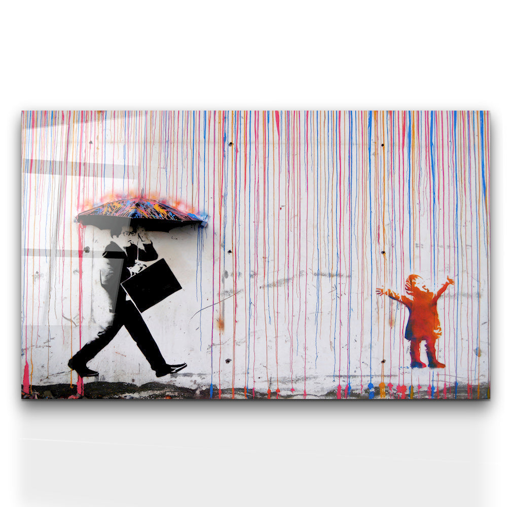 Banksy Rainbow Rain