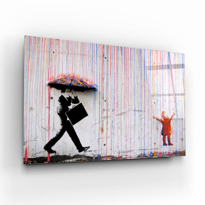 Banksy Rainbow Rain