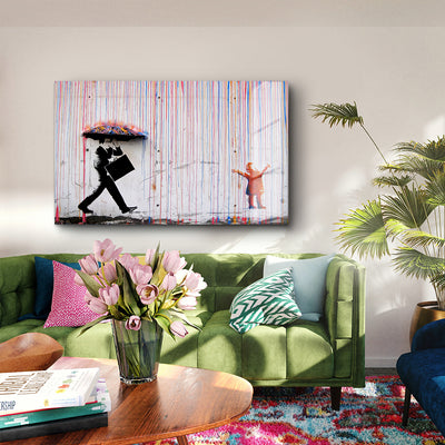 Banksy Rainbow Rain