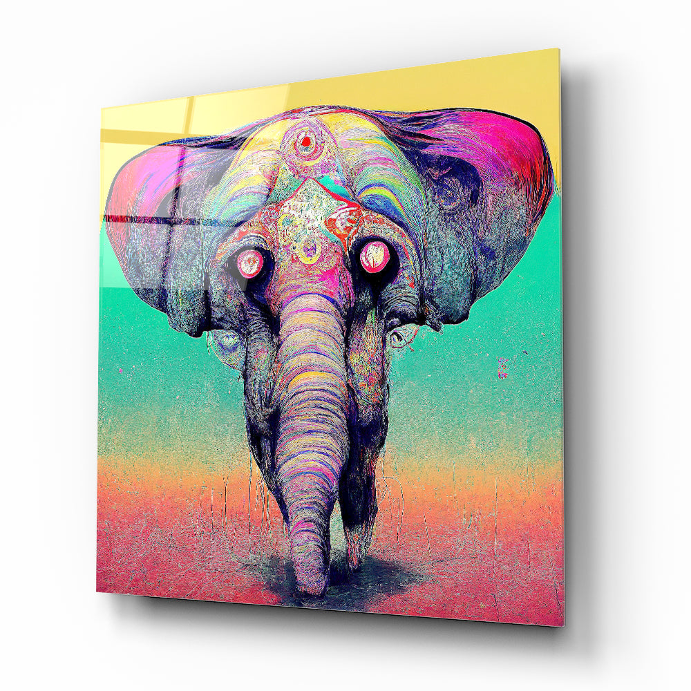 Colourful Elephant – Glass vandal